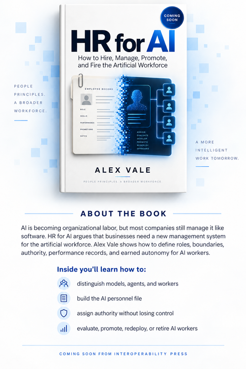 HR for AI coming soon book description graphic